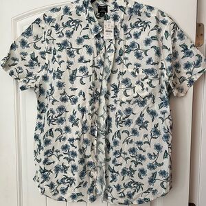 J. Crew Blue Floral Men's Casual Shirt